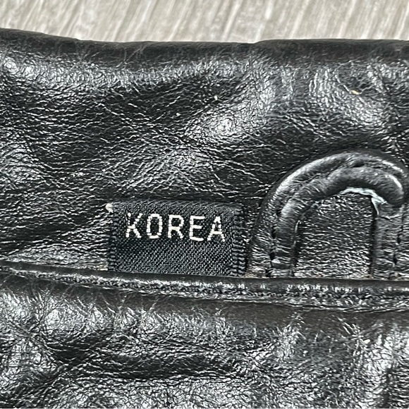 WILSON Genuine Leather Moto Jacket size 10 Black shiny - Picture 11 of 13